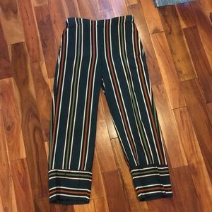 Zara striped crop pants